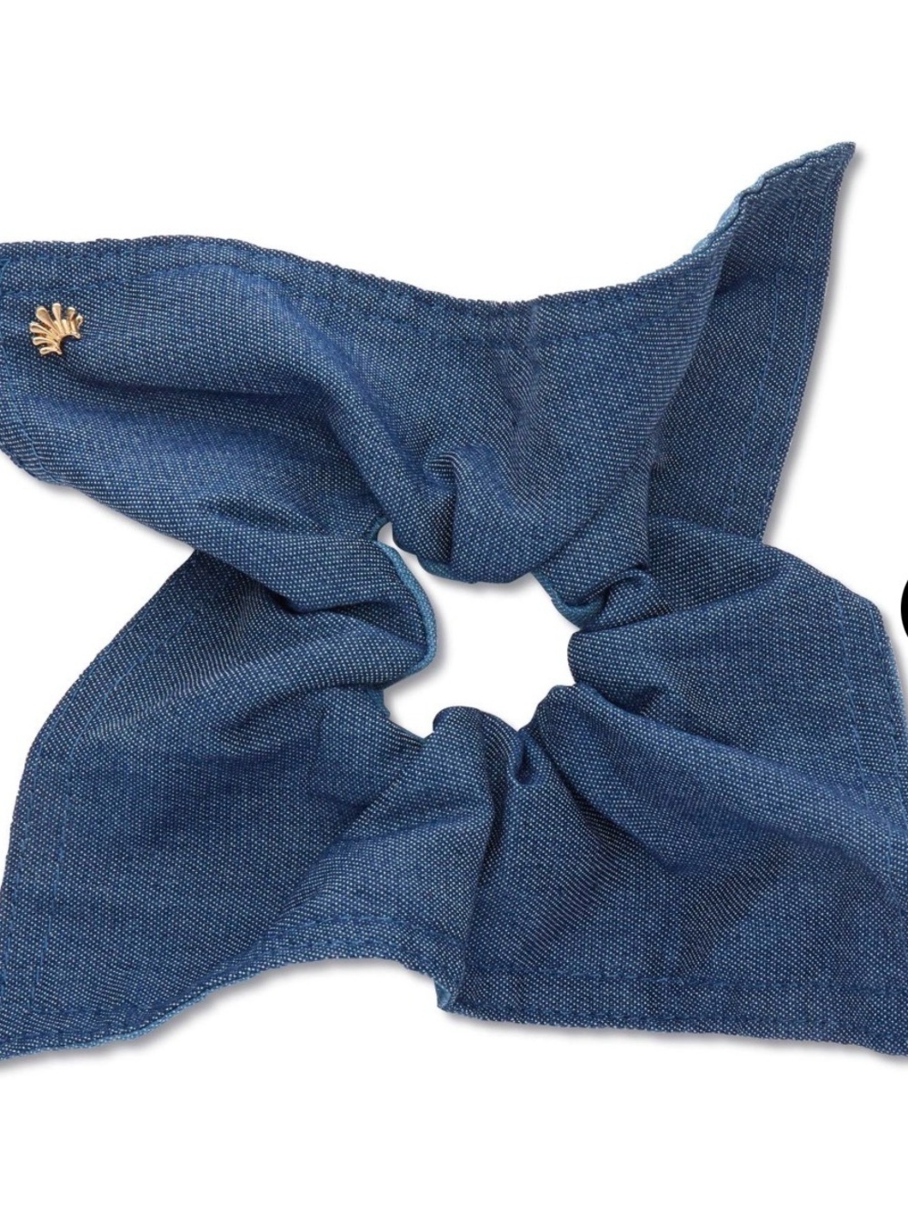 NWT Lele Sadoughi Denim Double Faced Square Scrunchie